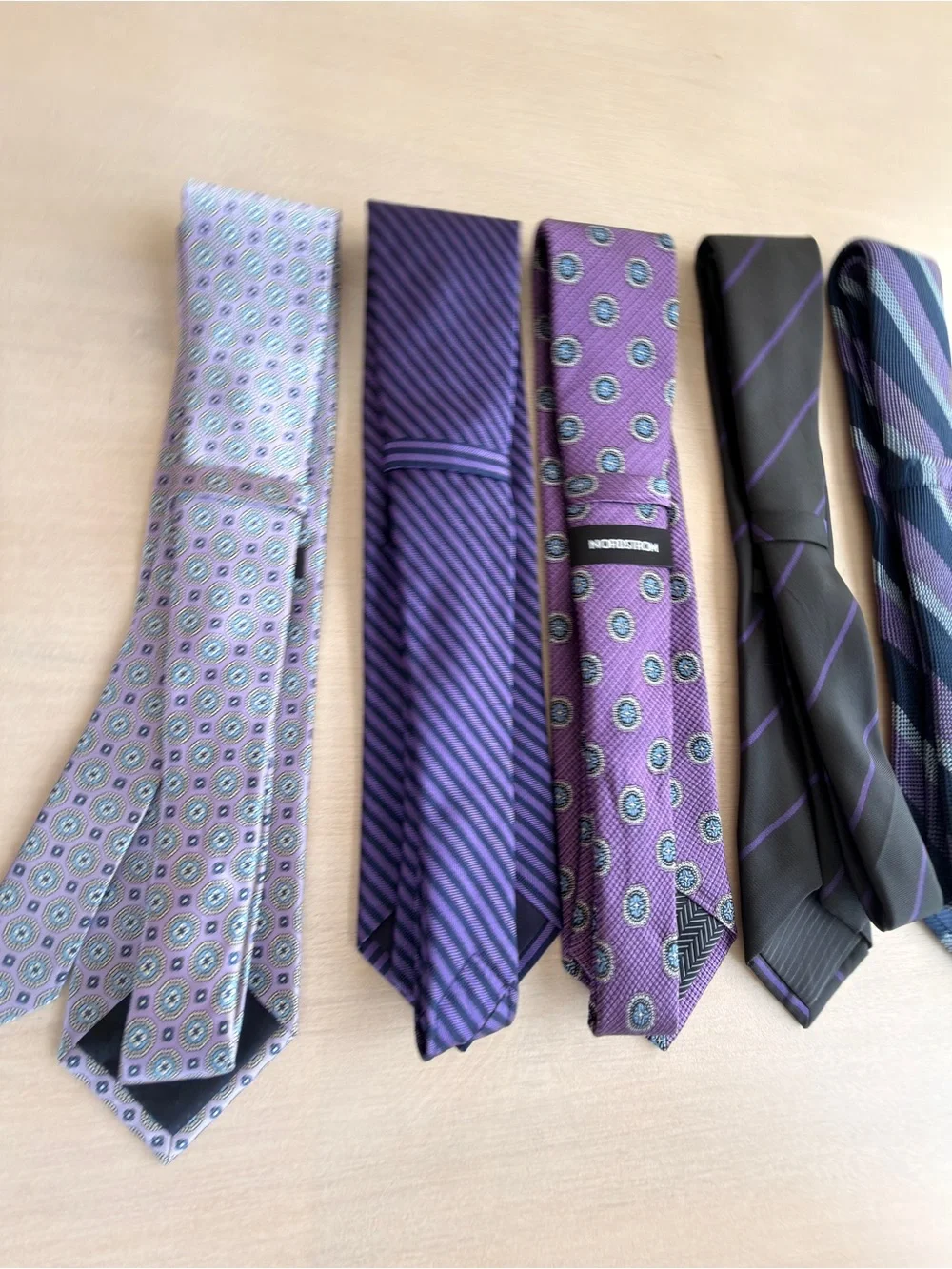 Men's Purple Patterned Ties - Classic Formal Accent